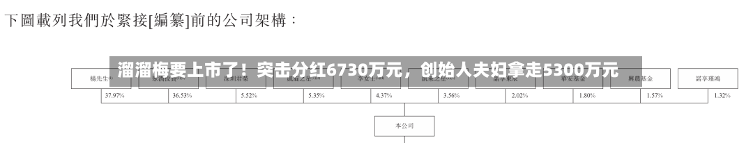 溜溜梅要上市了！突击分红6730万元	，创始人夫妇拿走5300万元-第2张图片