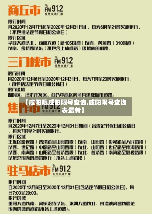 【咸阳限咸阳限号查询,咸阳限号查询表最新】-第2张图片