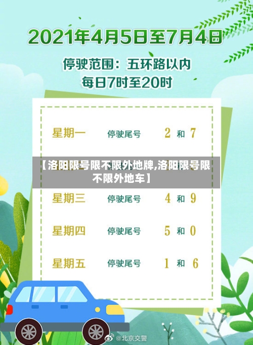 【洛阳限号限不限外地牌,洛阳限号限不限外地车】-第3张图片
