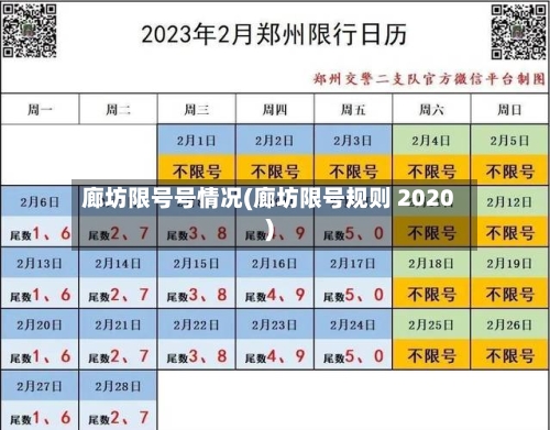 廊坊限号号情况(廊坊限号规则 2020)