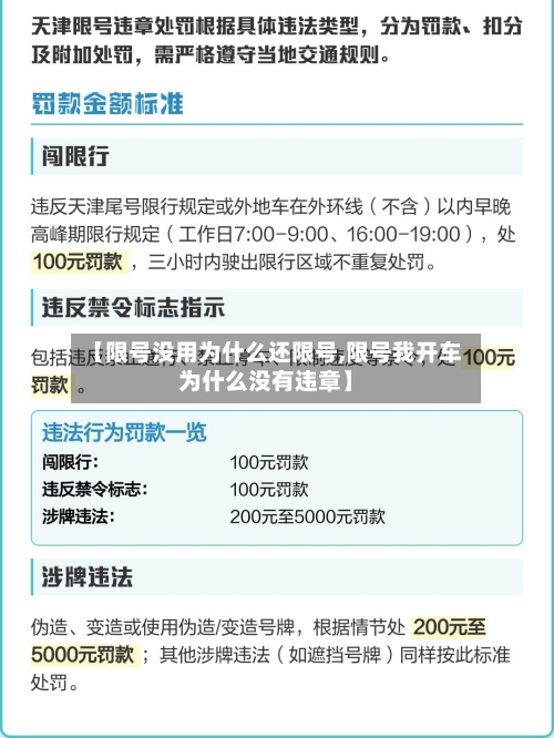 【限号没用为什么还限号,限号我开车为什么没有违章】-第2张图片