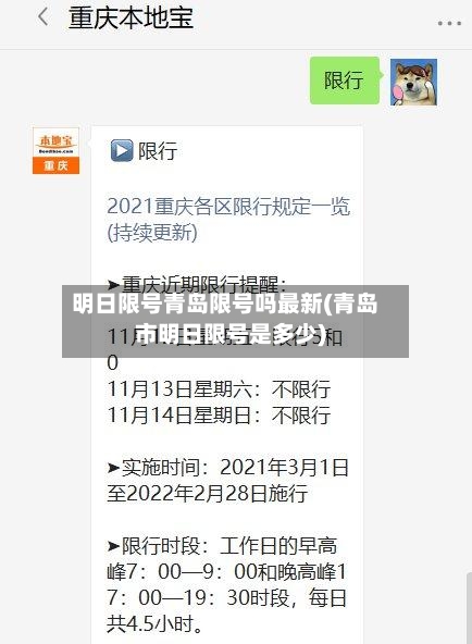 明日限号青岛限号吗最新(青岛市明日限号是多少)